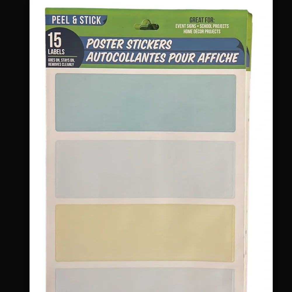 Peel and Stick poster labels By Green Brier Lot of 4 NEW